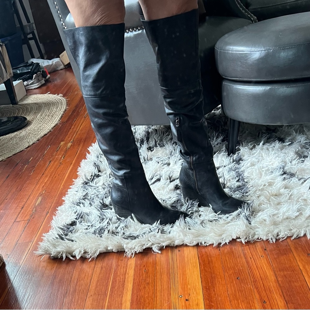 Matisse Black Leather over the knee Boots
